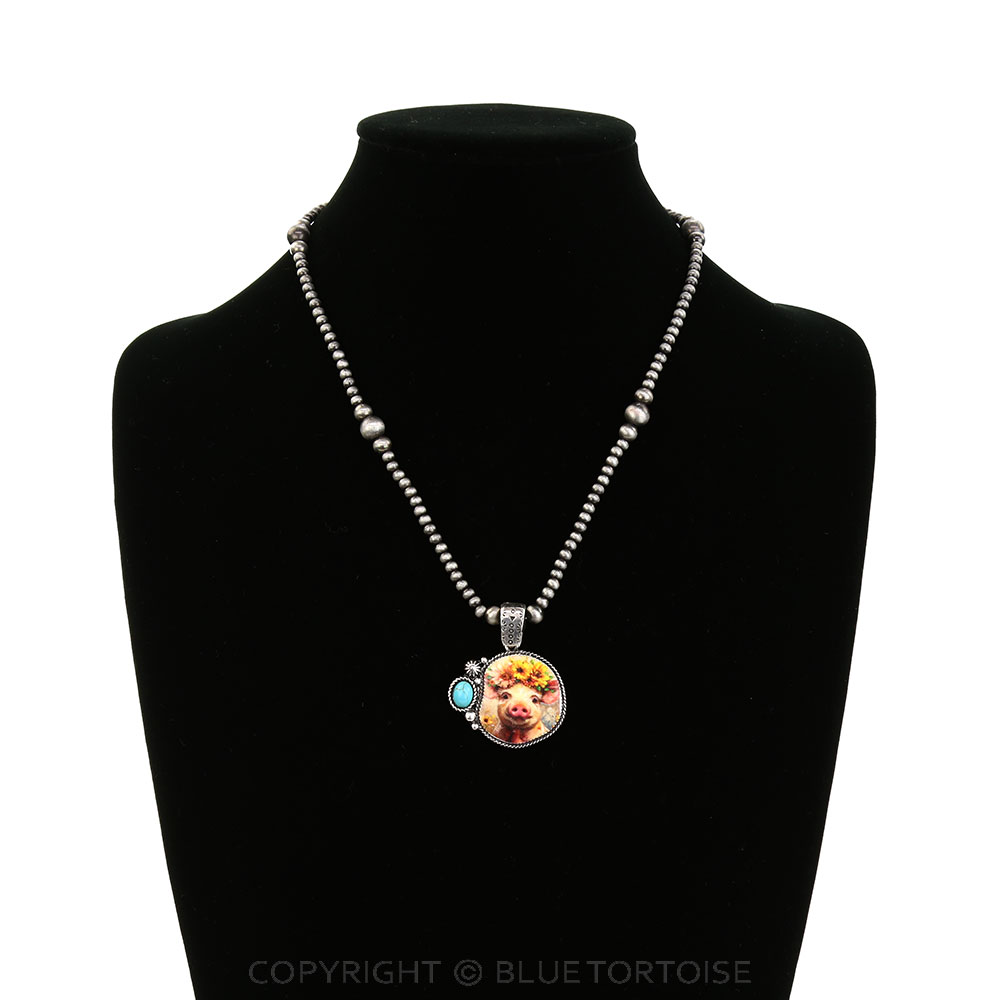 Western Farm Animal Print Necklace - Image 2