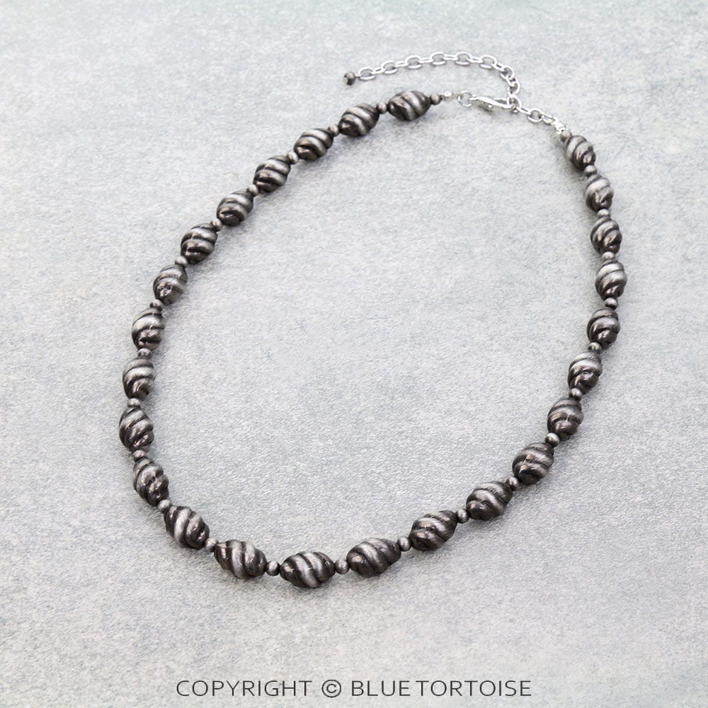 Twisted Navajo Style Pearl Necklace