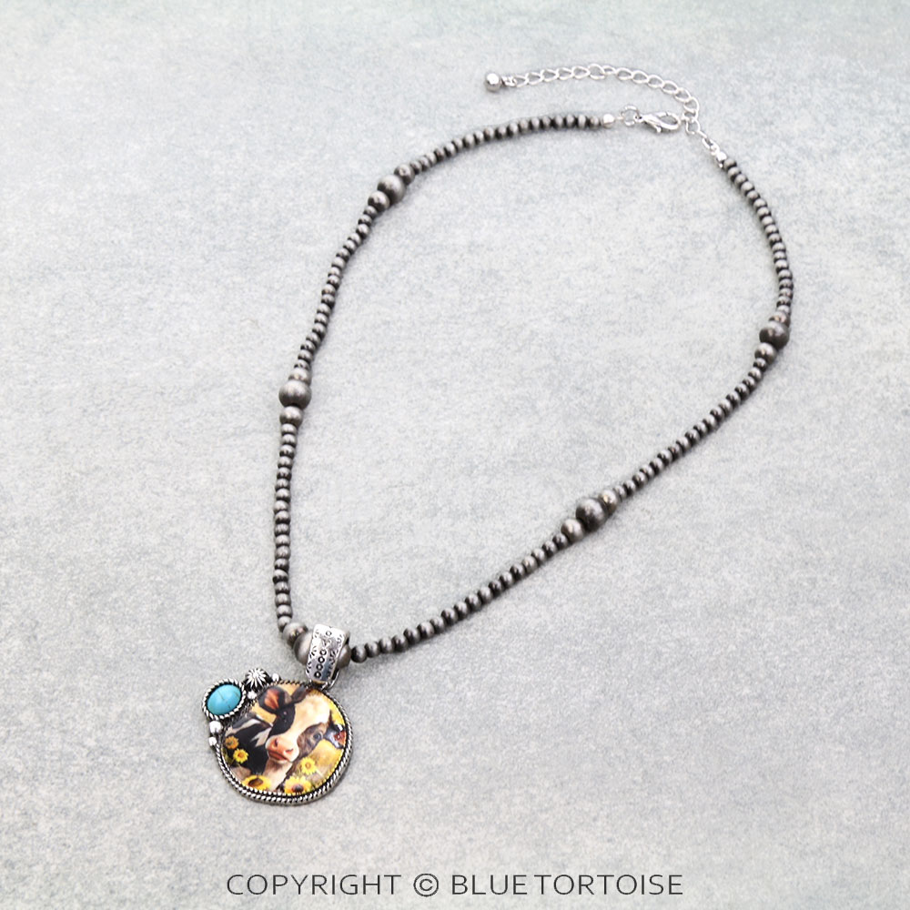 Western Farm Animal Print Necklace
