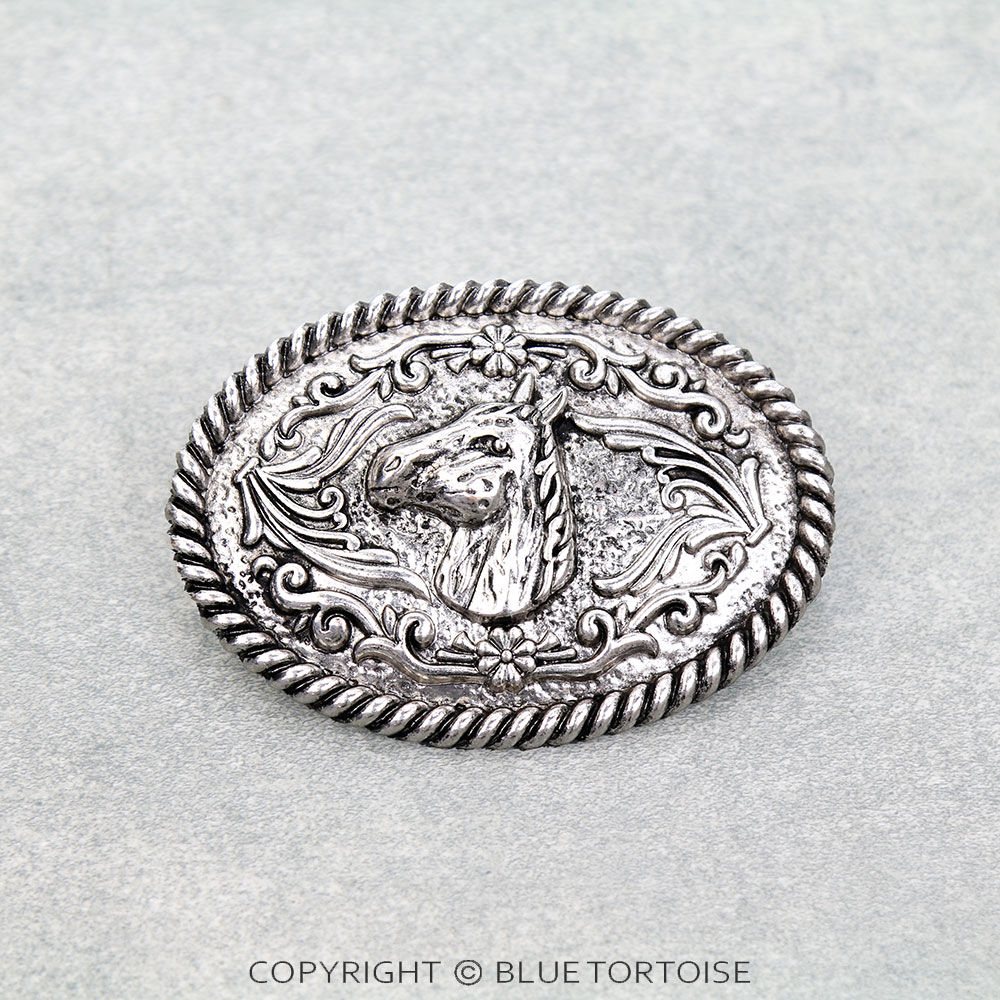 Western Horse Belt Buckle