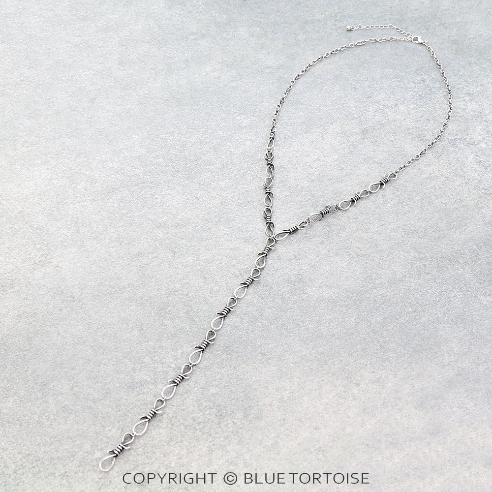 Western Barbed Wire Y Necklace