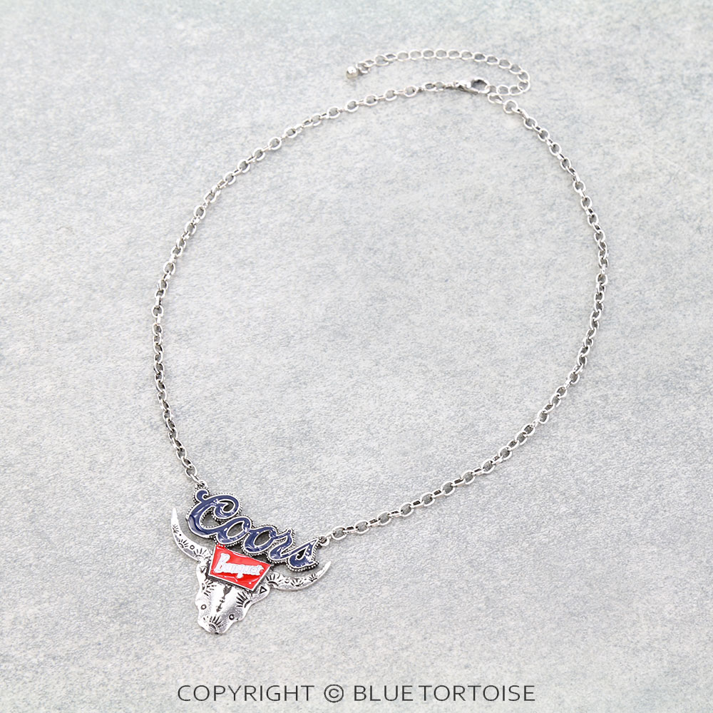 Western Epoxy Beer Logo Necklace