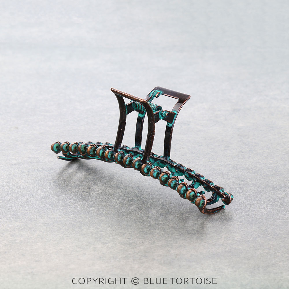 4.25" Navajo Style Pearl Banana Hair Claw Clip - Image 2