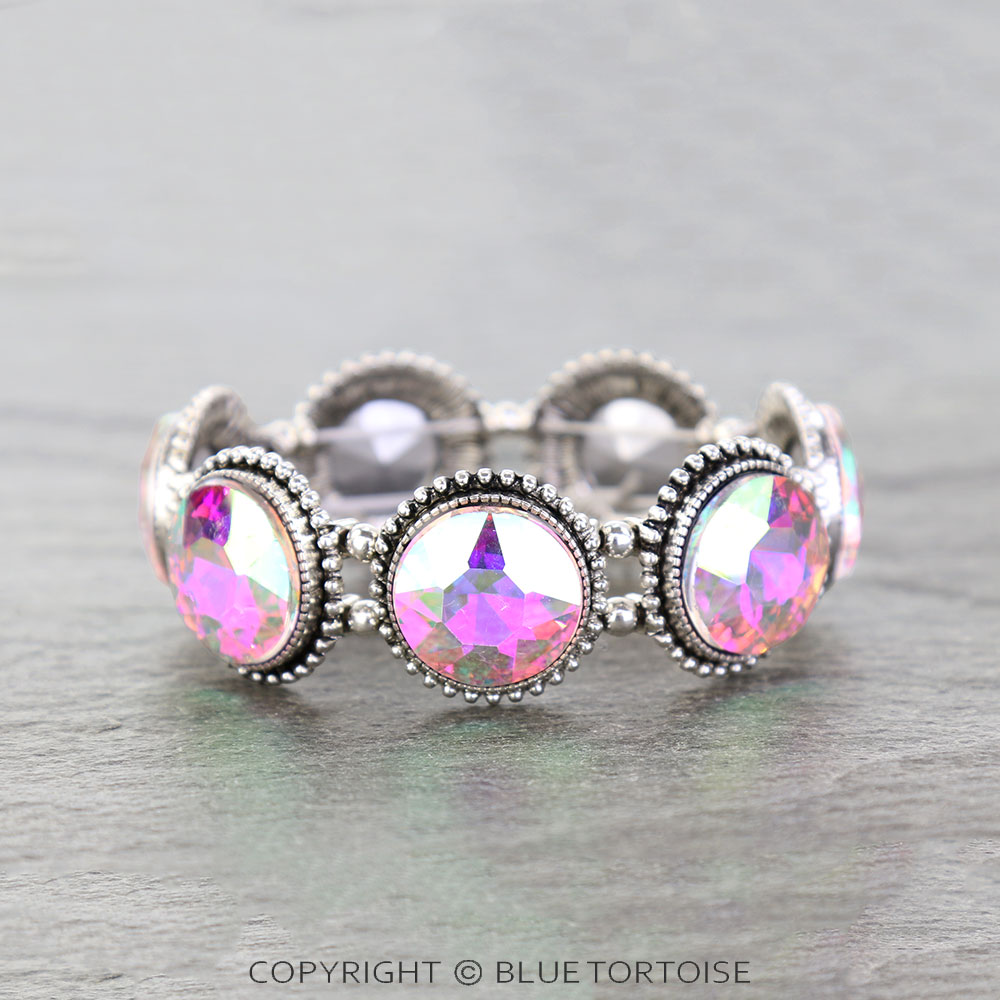 Western Ball TXR Round Stone Stretch Bracelet