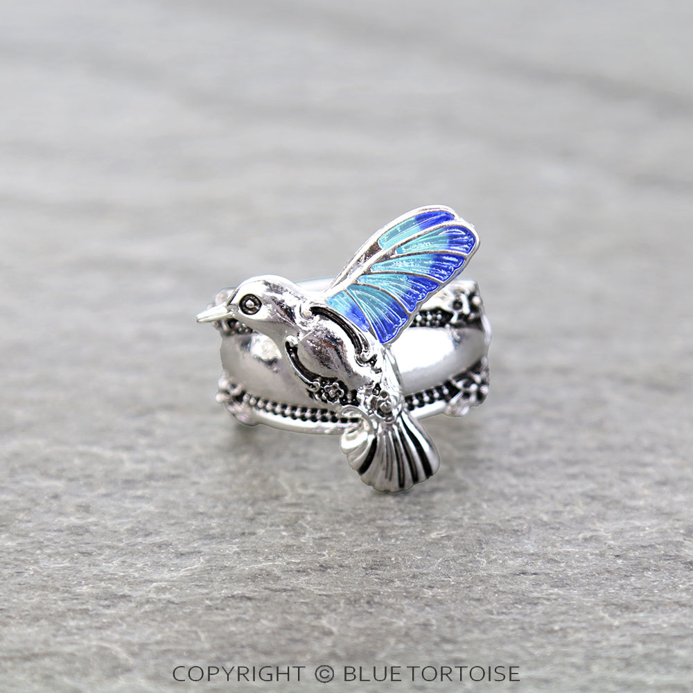 Garden Epoxy Hummingbird Stretch Ring