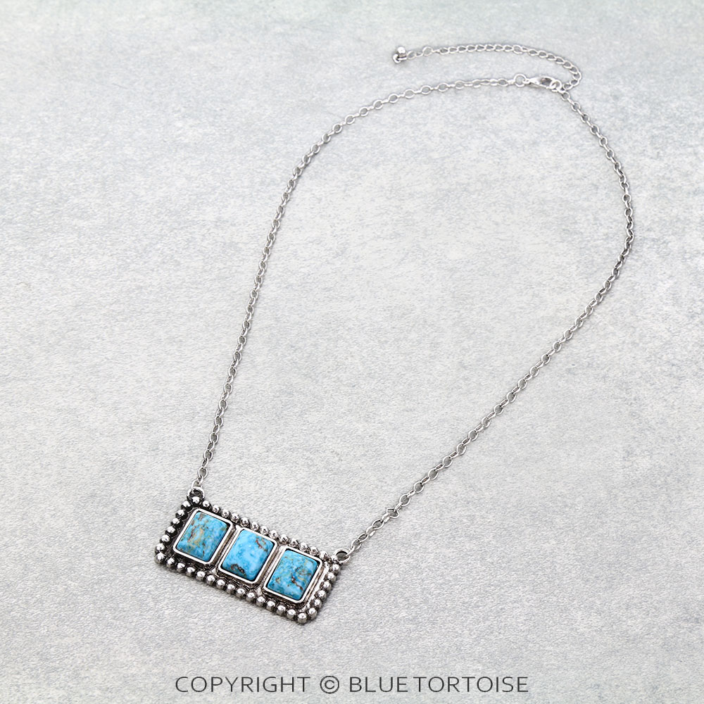 Western Stone Bar Necklace