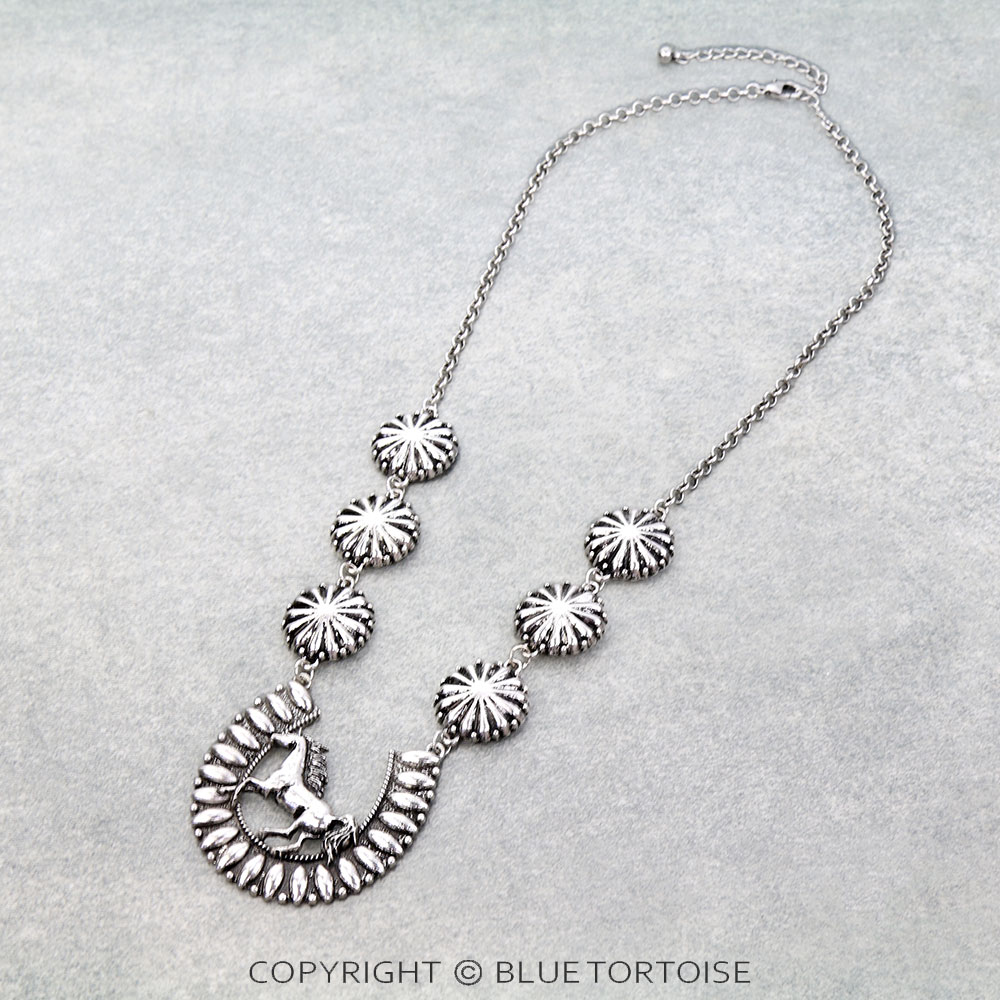 Western Ball Horse Necklace