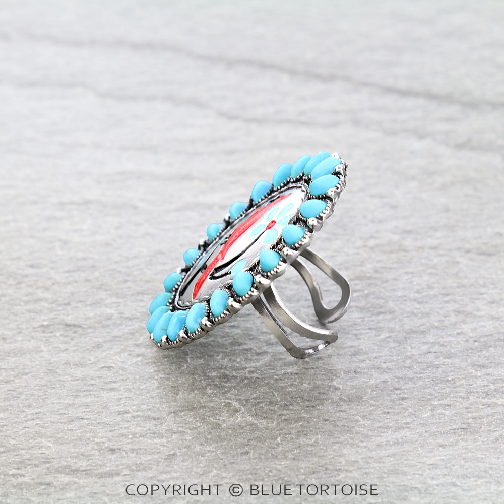 Western Cardinal Portrait Cuff Ring - Image 2