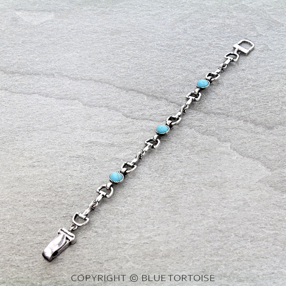 Western Horsebit Stone Magnetic Bracelet - Image 2