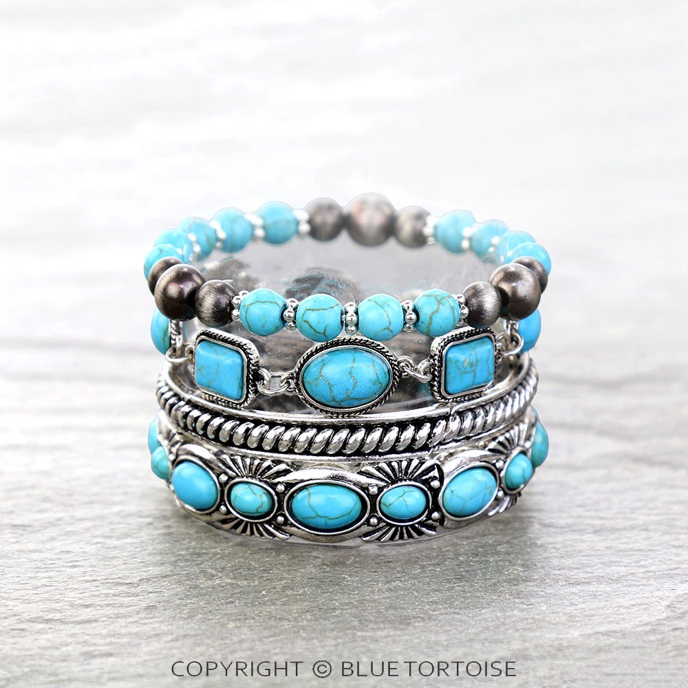 Western Stone Multi Strand Bracelet