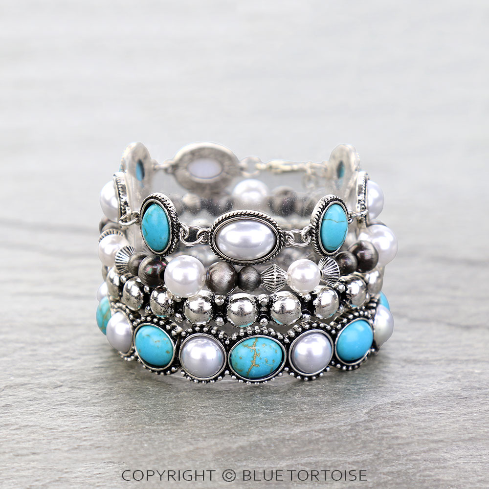 Western Stone Multi Strand Bracelet