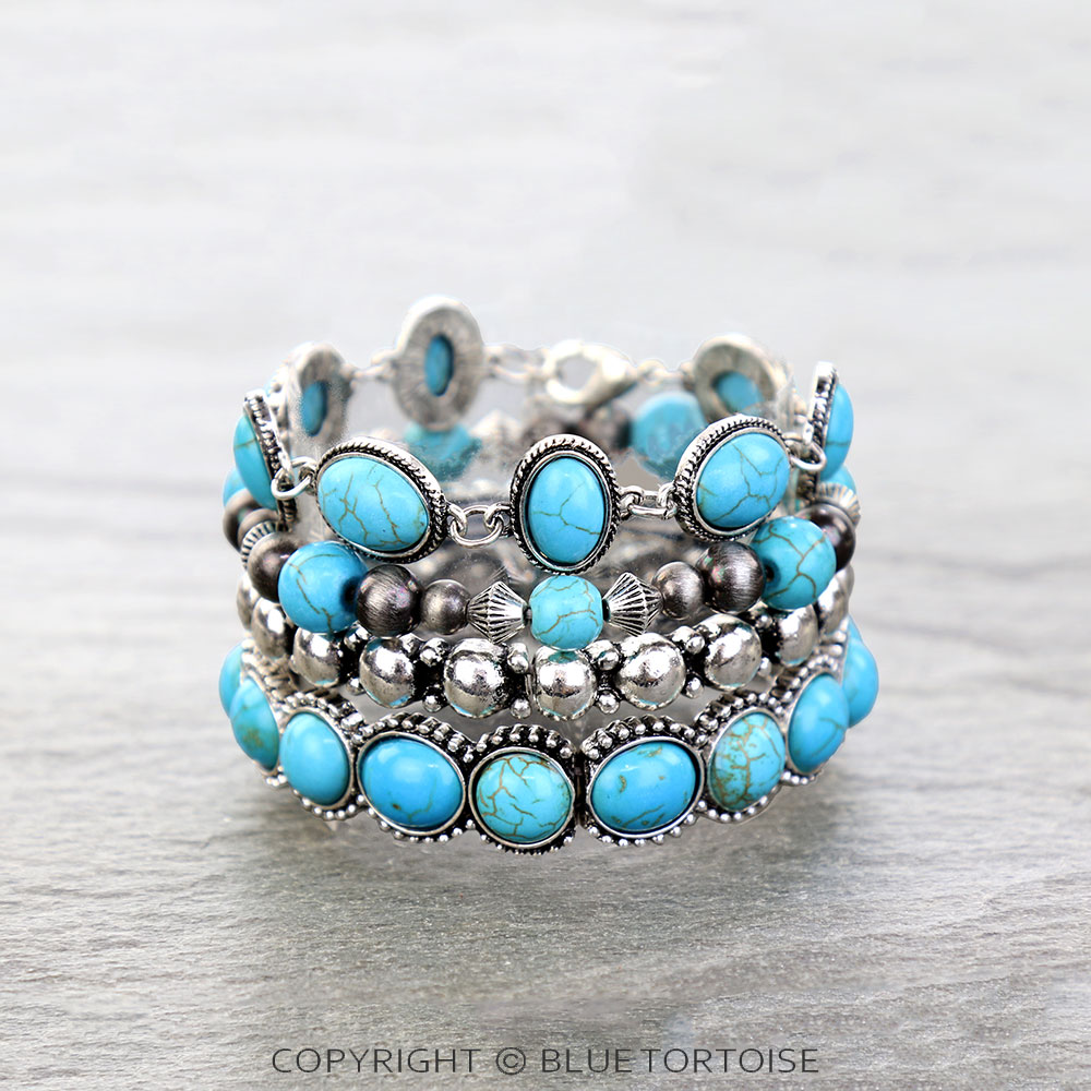 Western Stone Multi Strand Bracelet