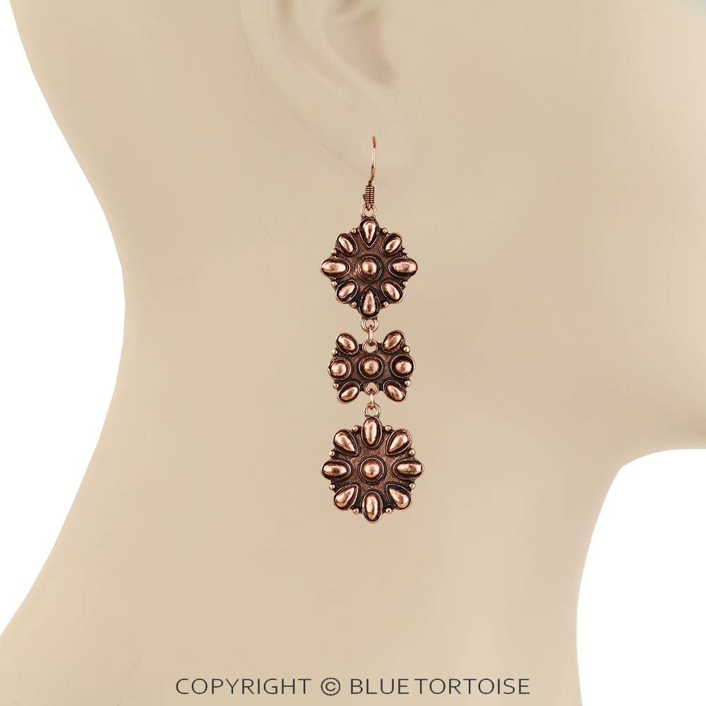 Western Ball Round Drop Dangle Earrings - Image 2