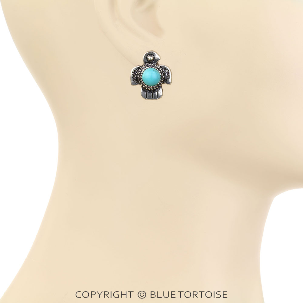 Western Thunderbird Stone Stud Earrings - Image 2