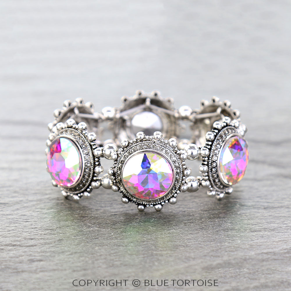 Western Concho Stone Stretch Bracelet