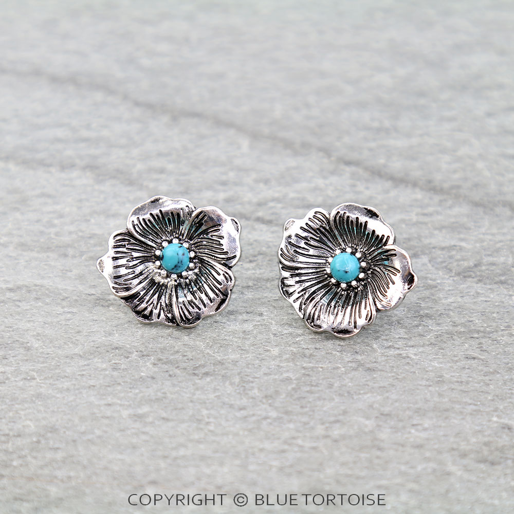 Western Flower Stud Earrings