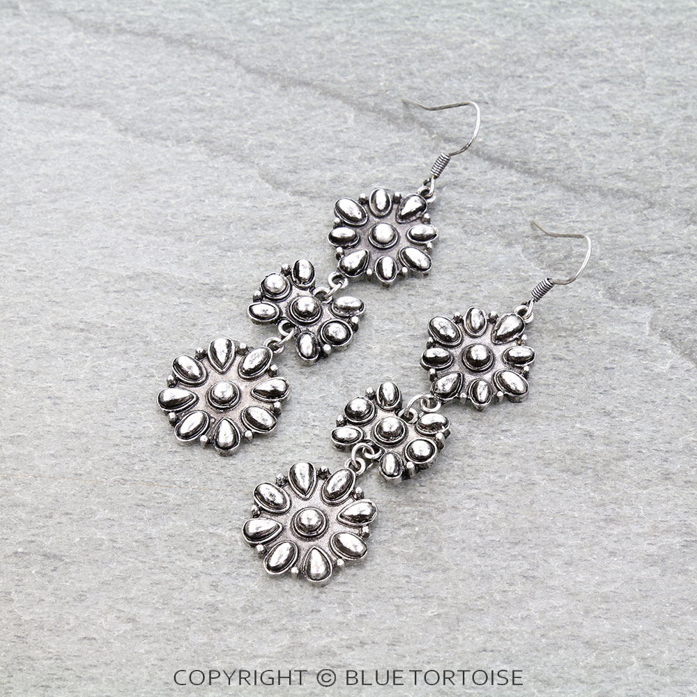 Western Ball Round Drop Dangle Earrings