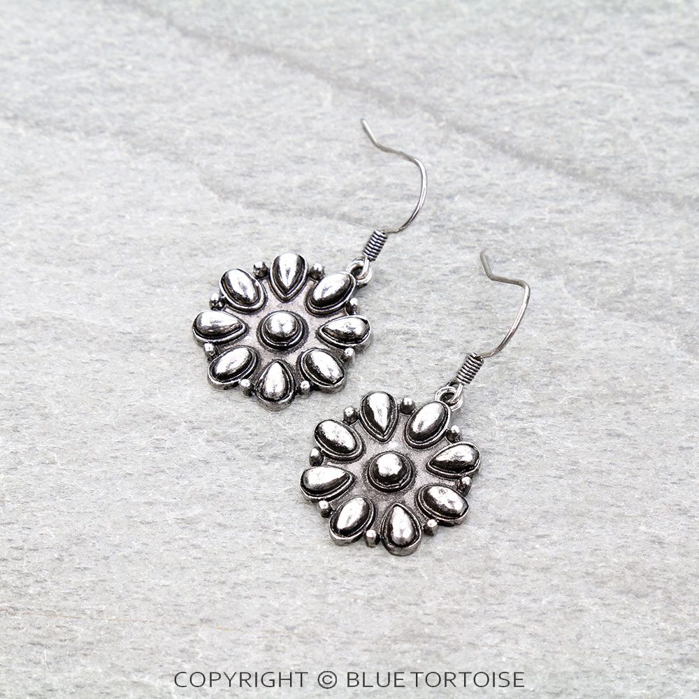 Western Ball Round Dangle Earrings
