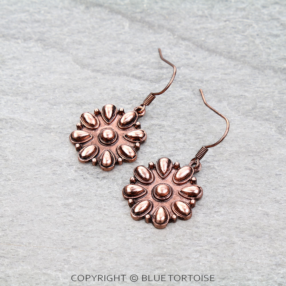 Western Ball Round Dangle Earrings