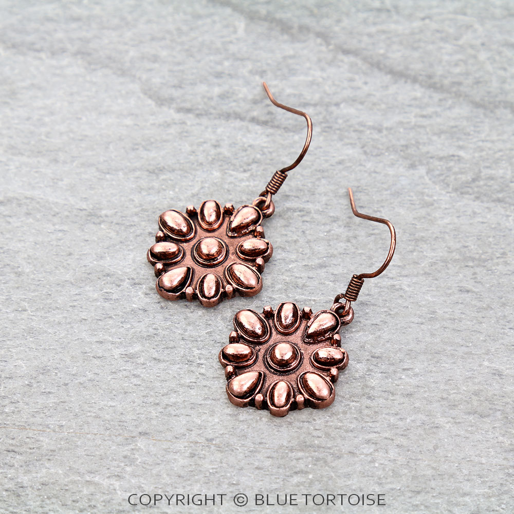 Western Ball Round Dangle Earrings