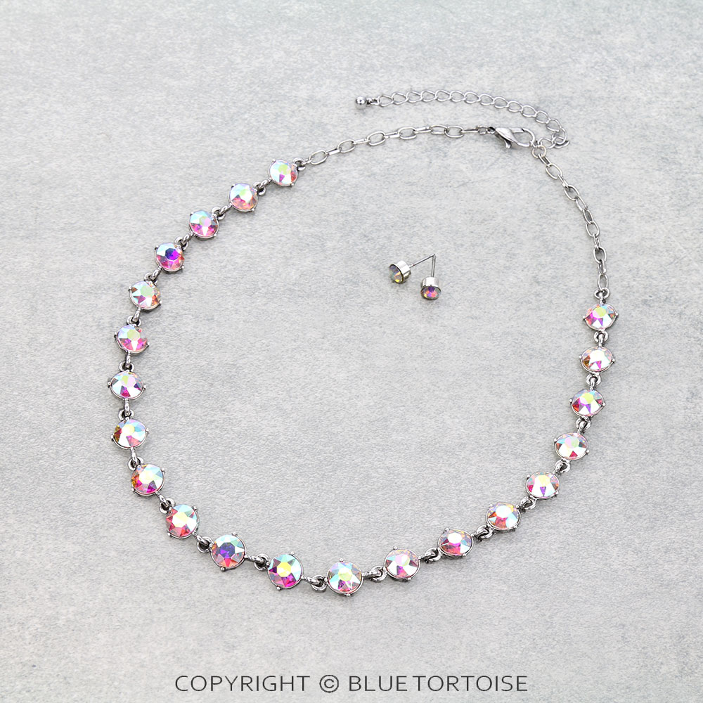 Western Round Stone Necklace Set