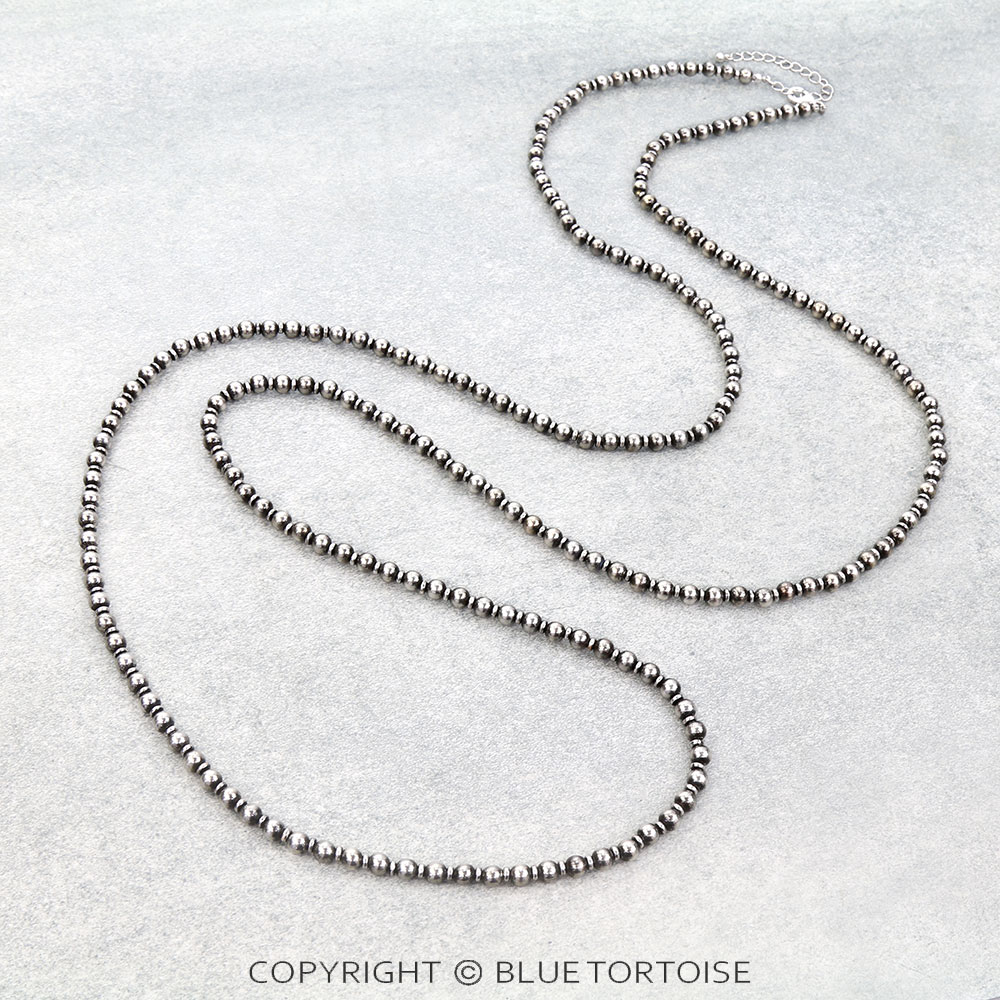 60" Long Navajo Style Pearl Necklace