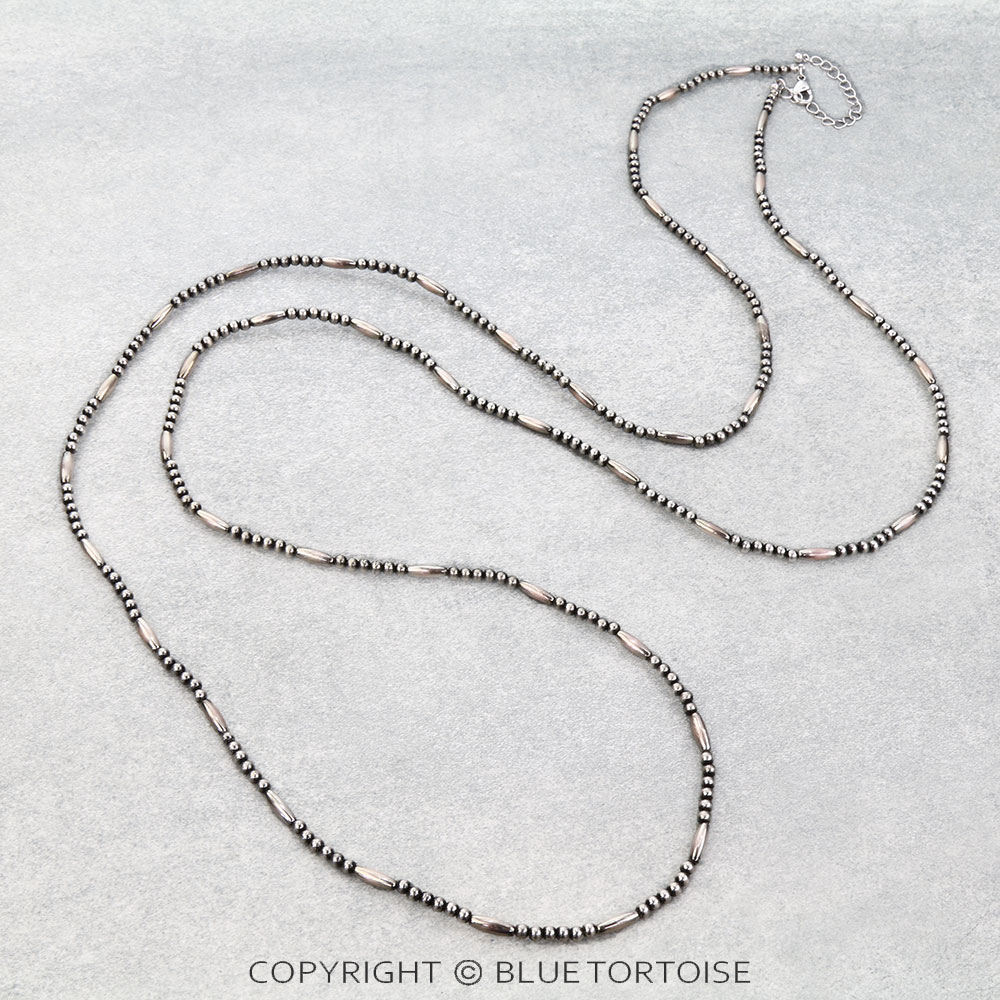 60" Long Navajo Style Pearl Necklace