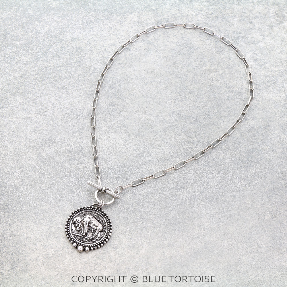 Western TXR Buffalo Pendant Necklace