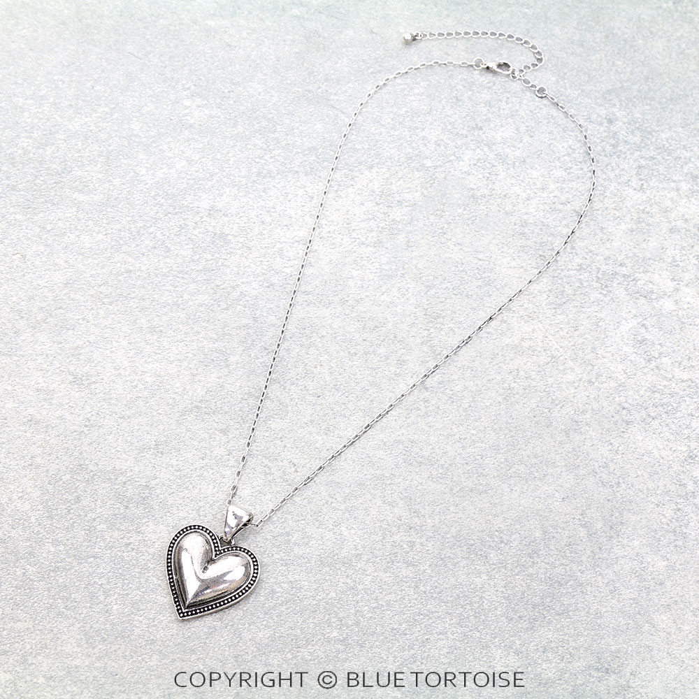 Western Ball TXR Heart Necklace