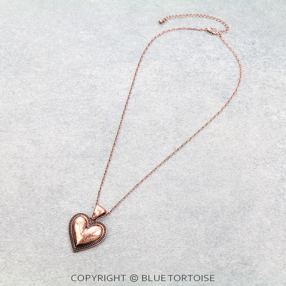 Western Ball TXR Heart Necklace