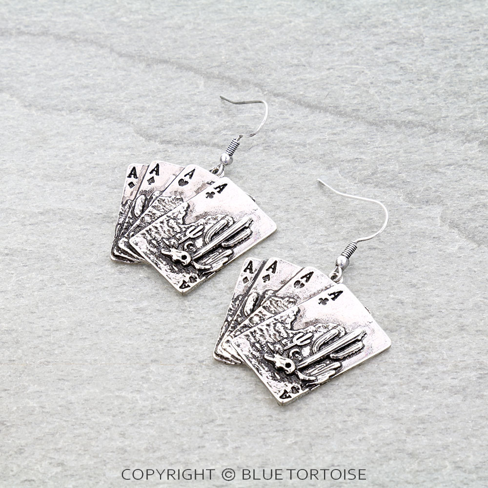 Western Scenery Card Dangle Earrings