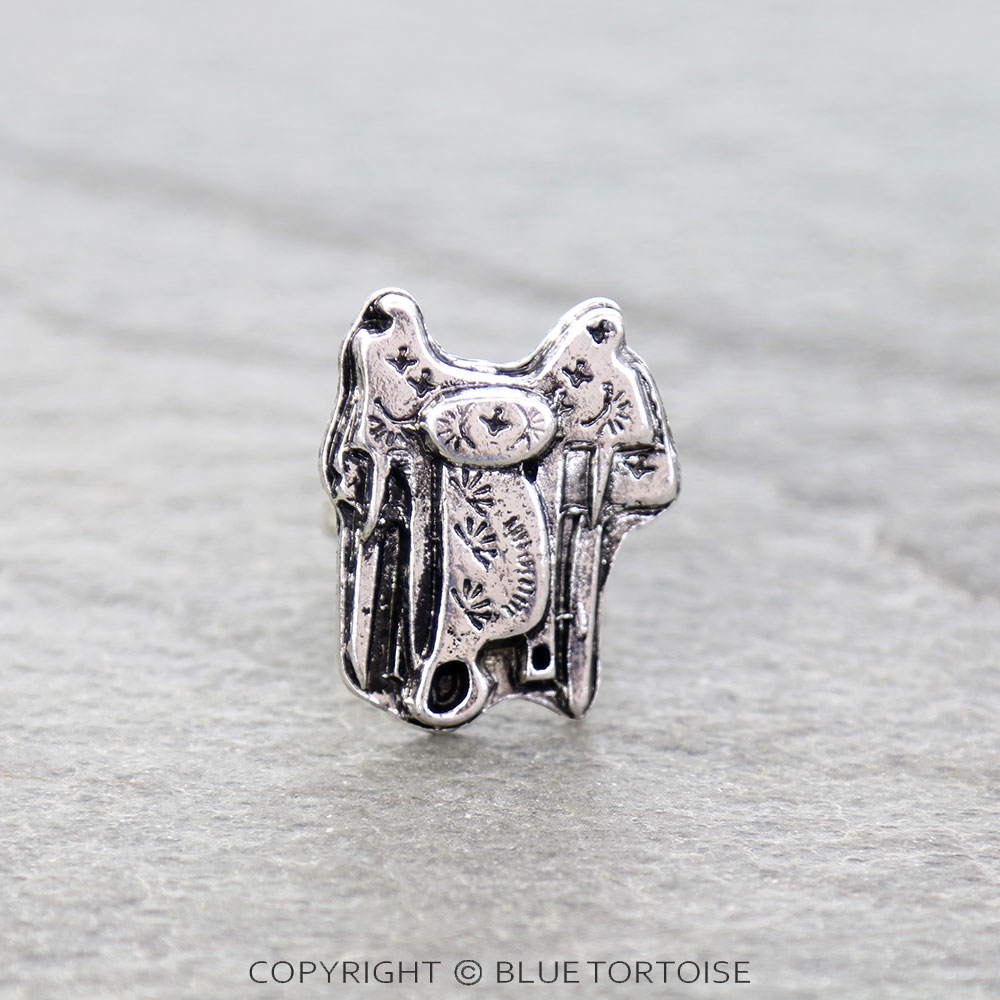 Western Horse Saddle Cuff Ring