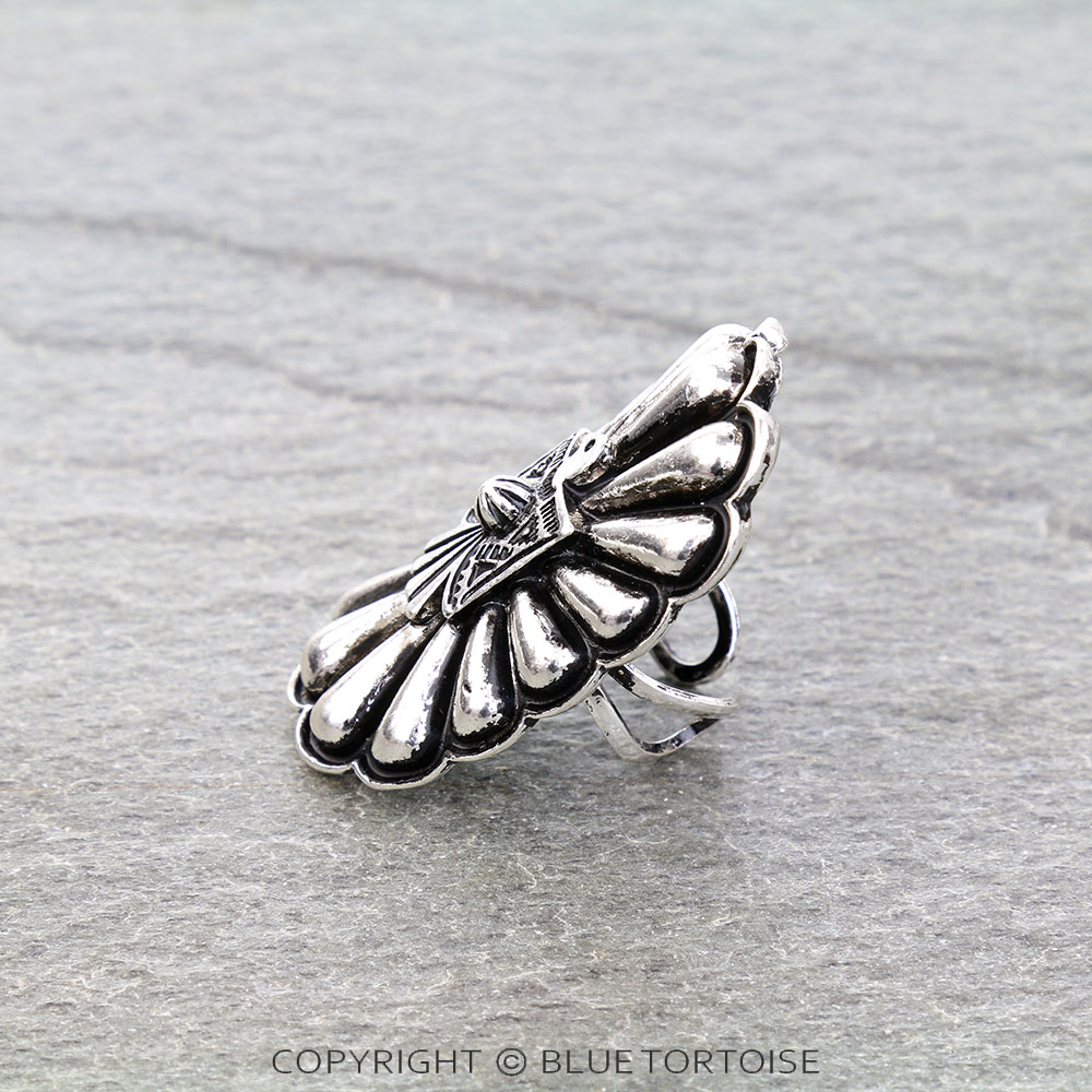 Western Thunderbird Concho Cuff Ring - Image 2