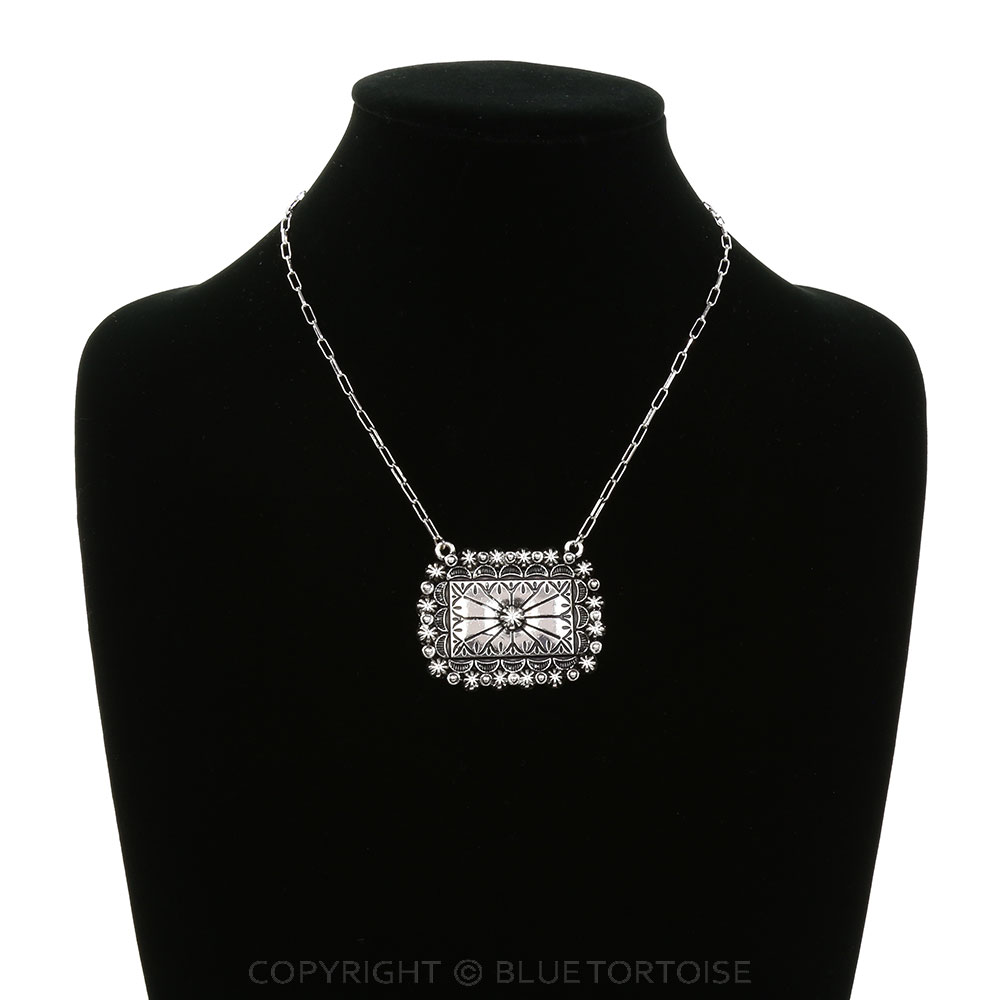 Western Rectangle Concho Necklace - Image 2