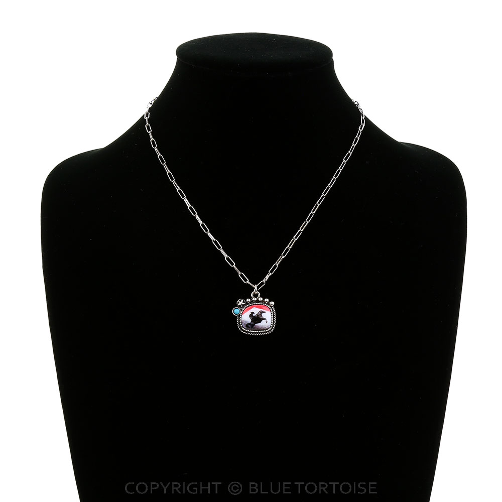 Western Cowboy Killer Theme Necklace - Image 2
