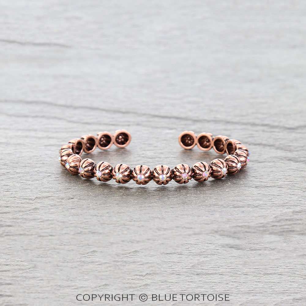 Western Concho Brass Cuff Bracelet