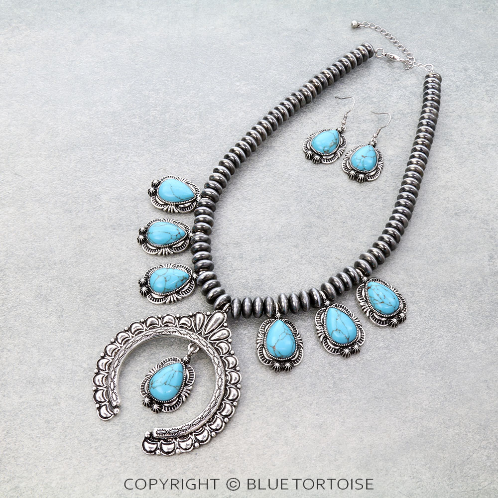 Western Squash Blossom Necklace Set