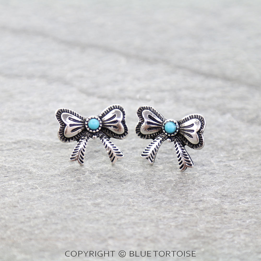 Western Small Bow Stud Earrings