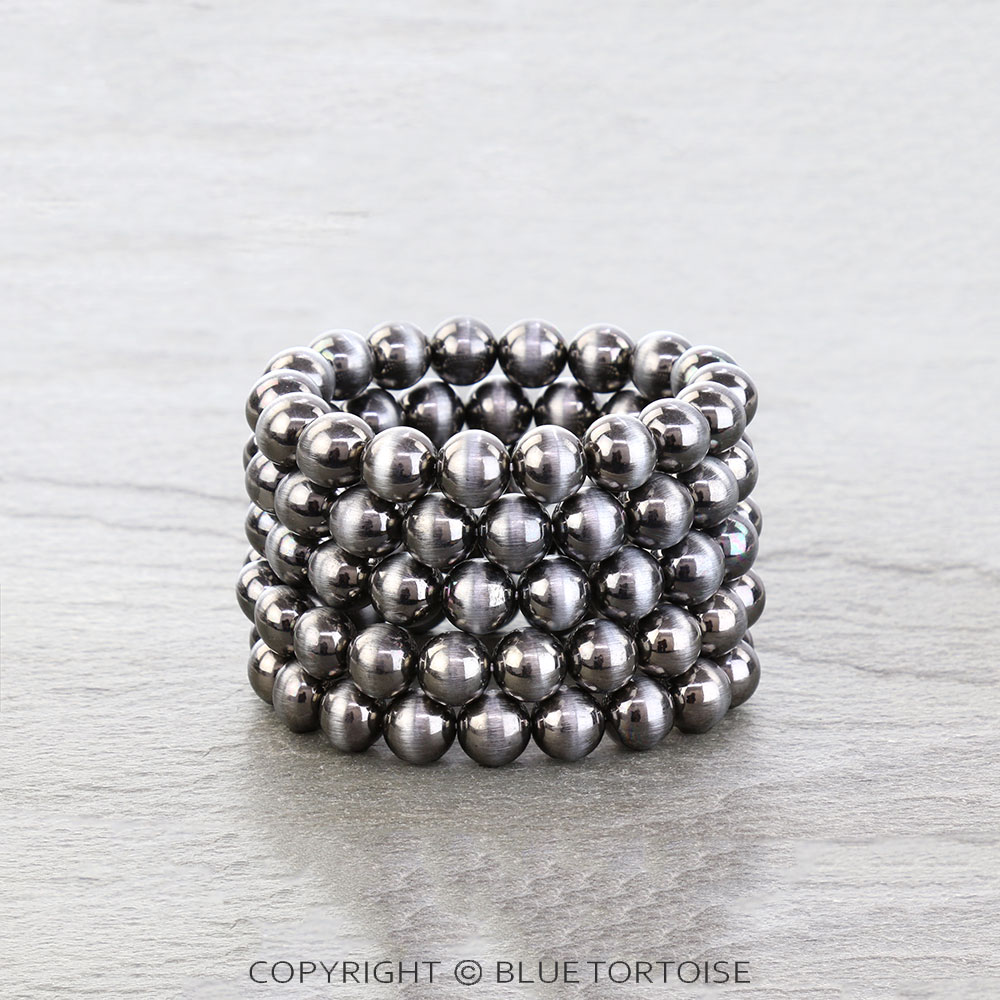 Western Navajo Style Pearl 5 Stackable Bracelet