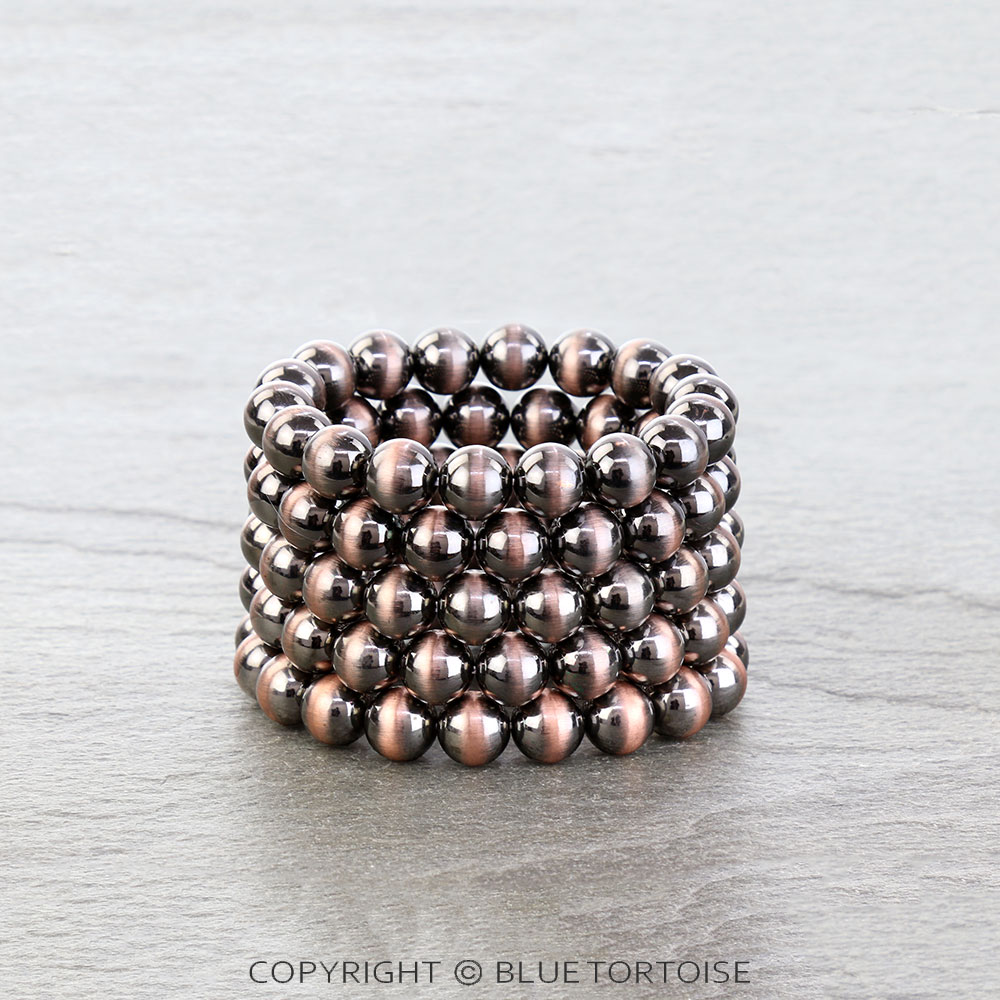 Western Navajo Style Pearl 5 Stackable Bracelet