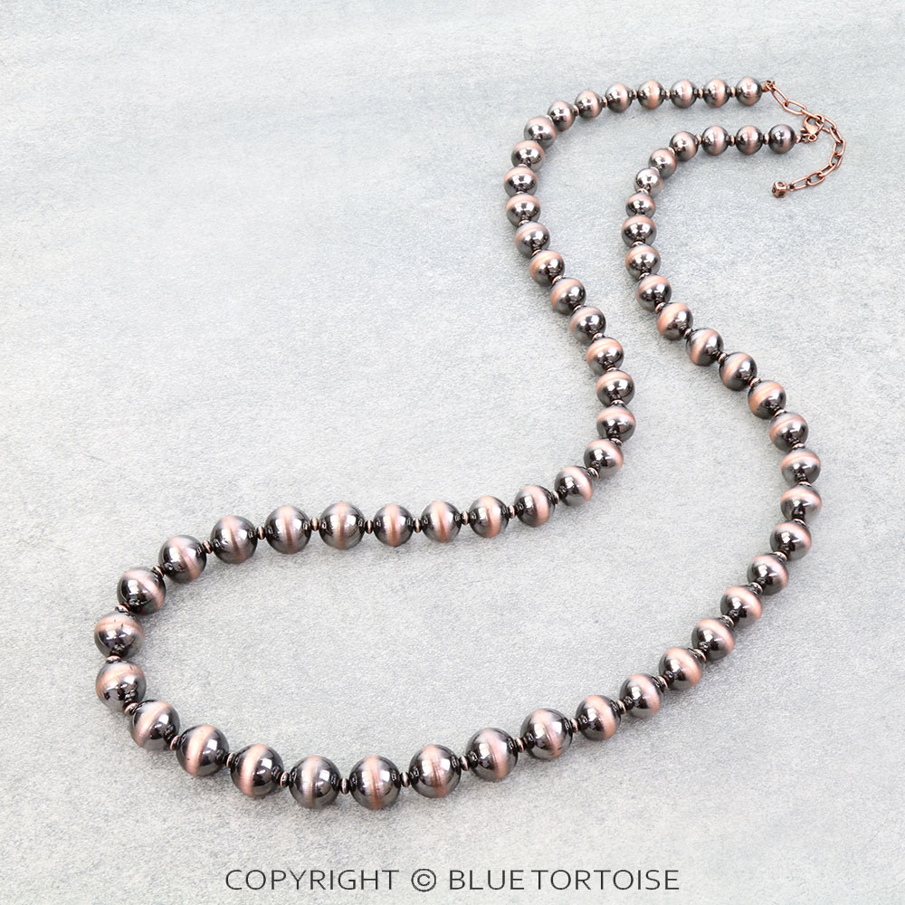 40" Navajo Style Pearl Necklace
