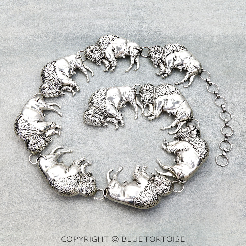 Western Bison Metal Chain Belt L/XL