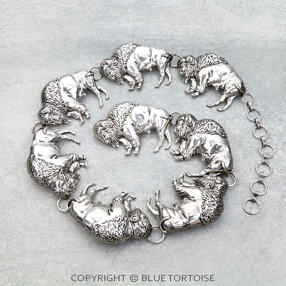 Western Bison Metal Chain Belt S/M