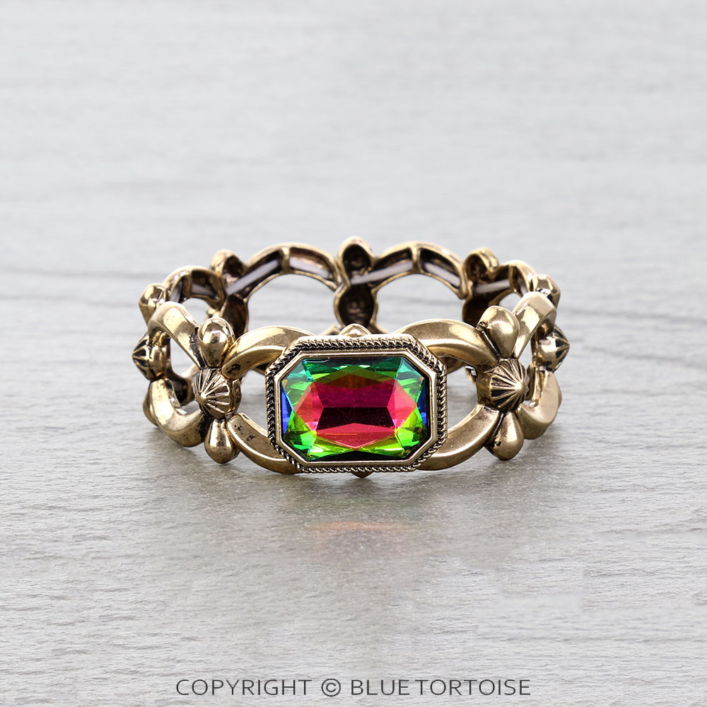 Western Stone Filigree Stretch Bracelet
