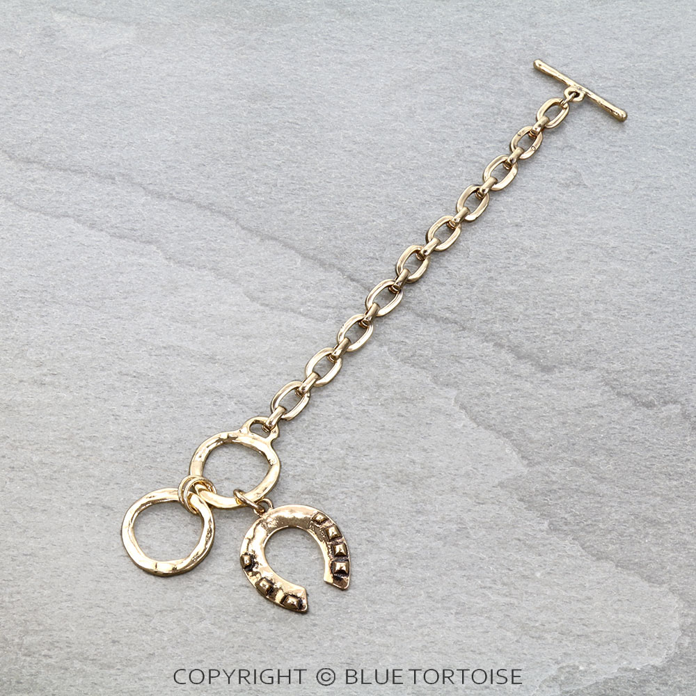 Western Horseshoe Toggle Bracelet - Image 2