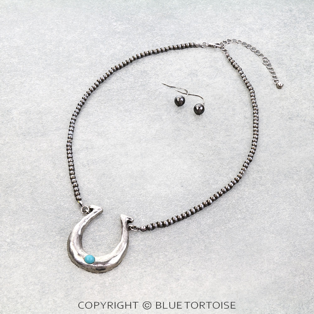 Western Horseshoe Necklace Set