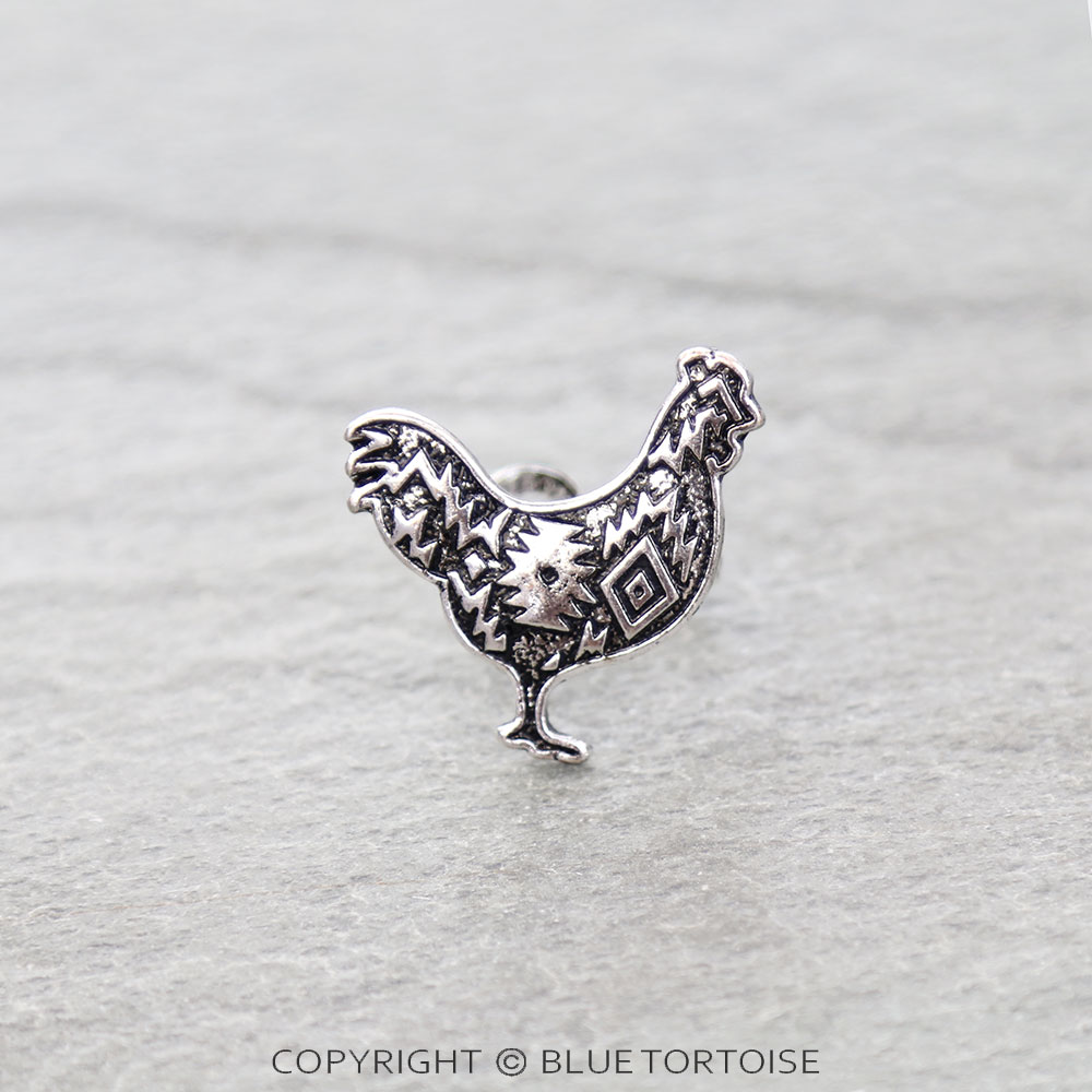 Western Aztec Chicken Cuff Ring