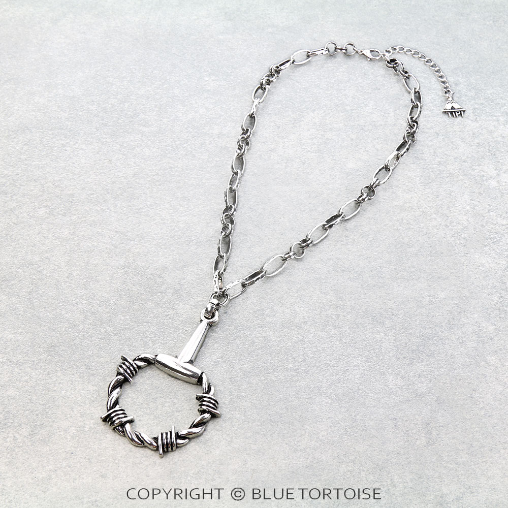 Western Barbed Wire Horsebit Necklace
