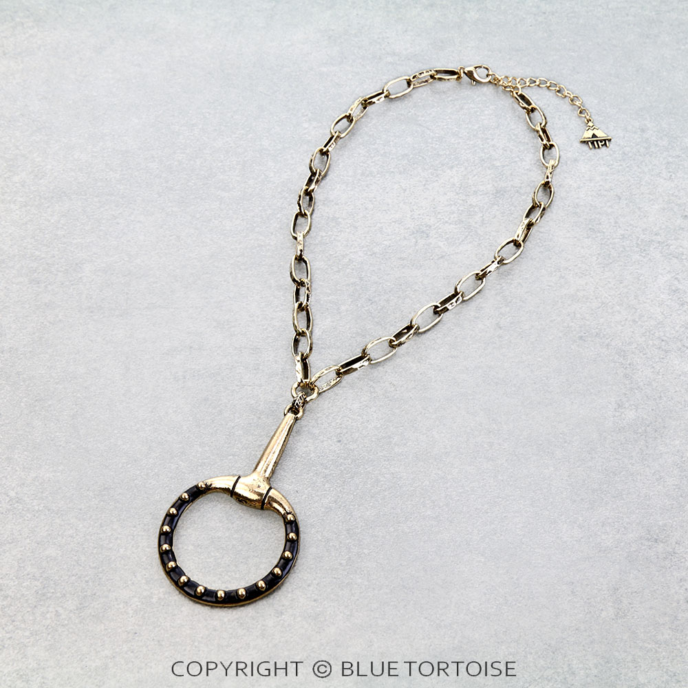 Western Large Ball TXR Horsebit Necklace