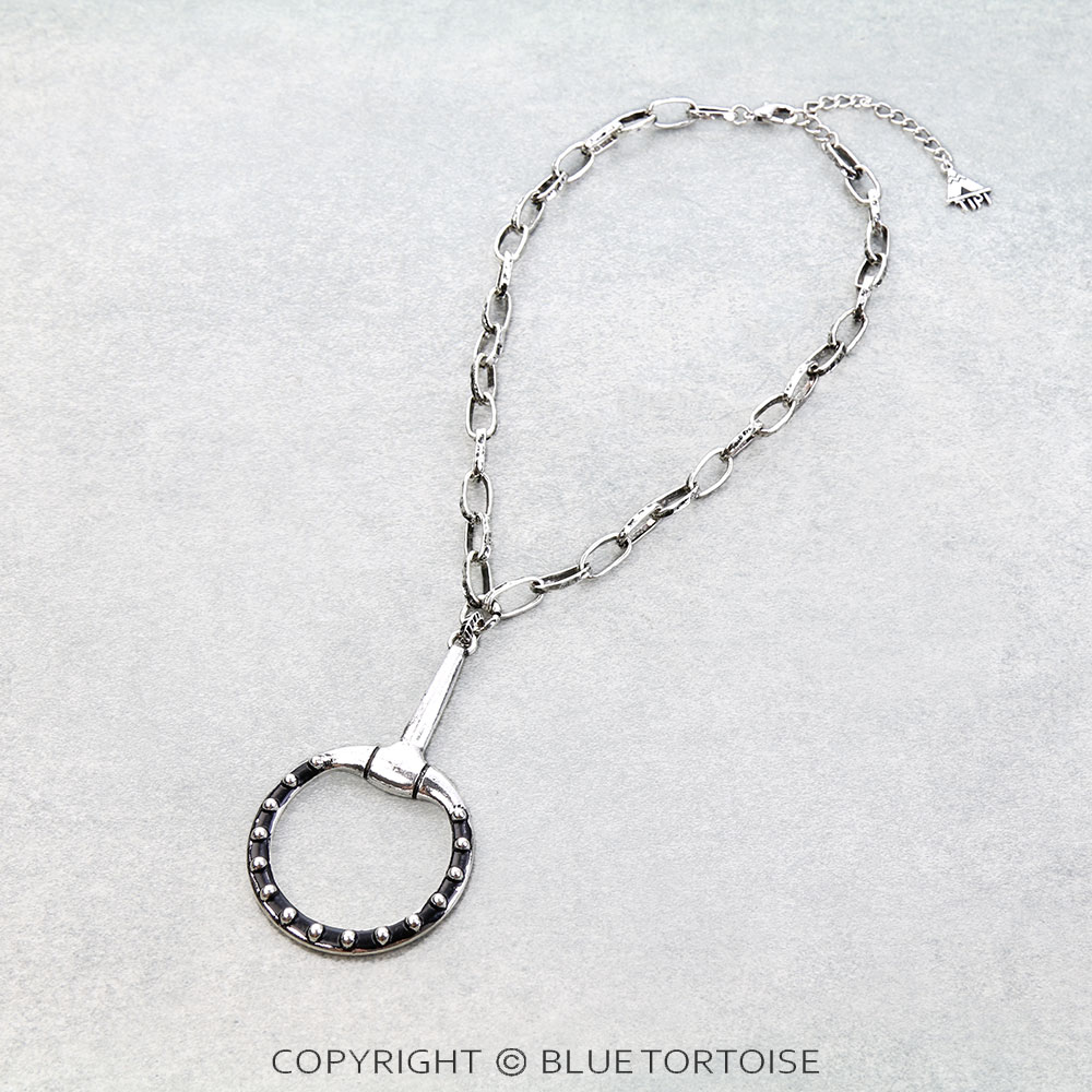 Western Large Ball TXR Horsebit Necklace